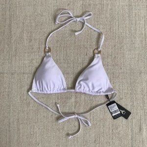 RELLECIGA Swim Sting Triangle Bikini Top with Gold Detail - NWT